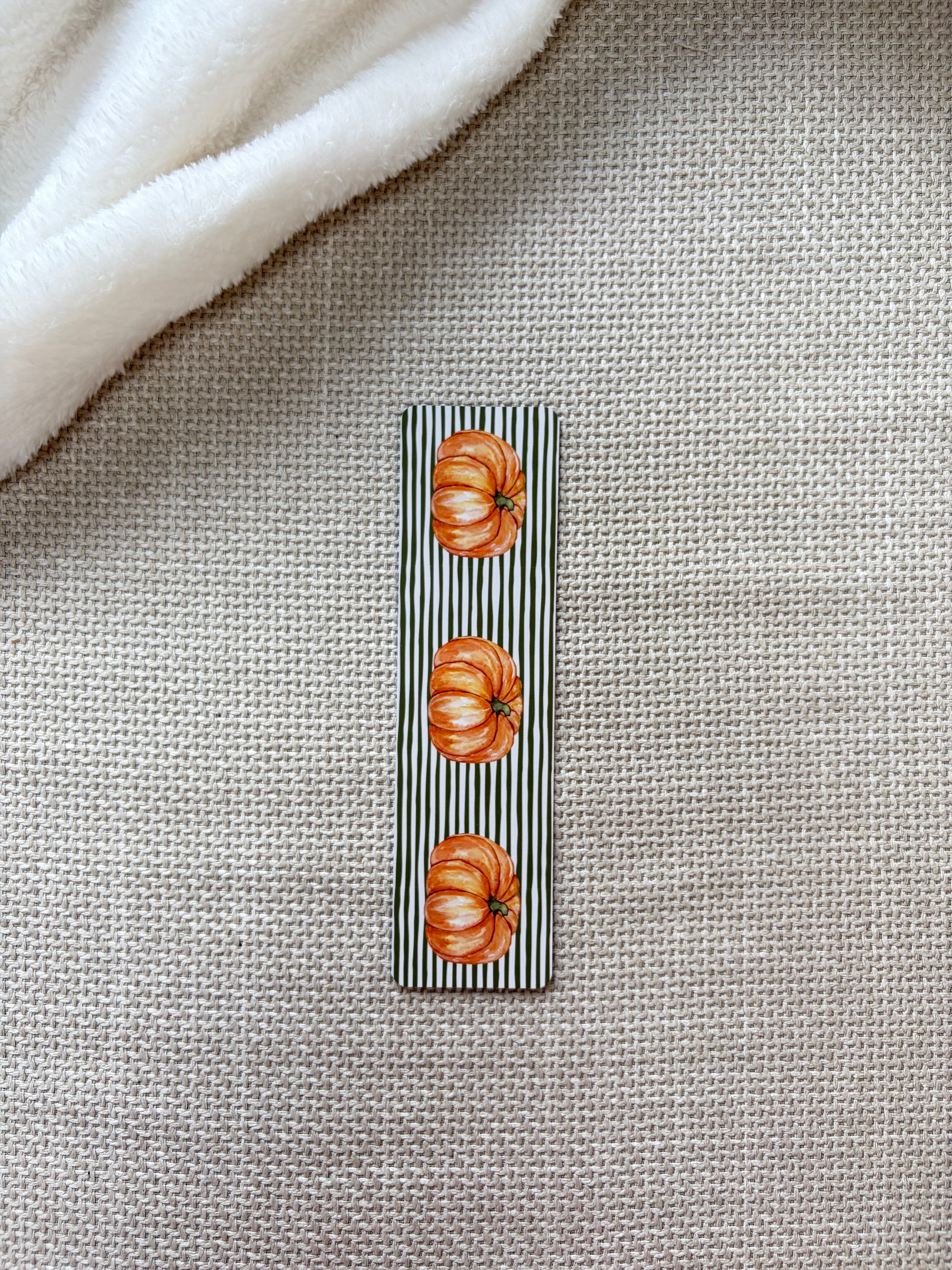 Pumpkin Patch Stripped Bookmark