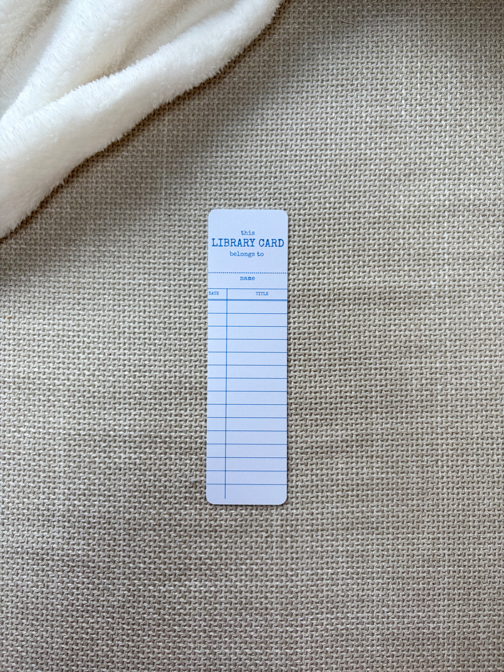 Library Card Bookmark